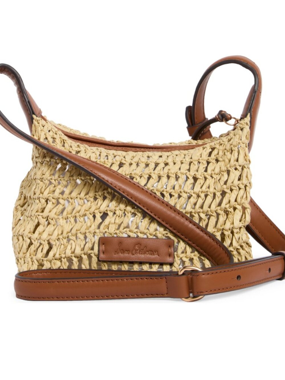 Sam Edelman Lizzie Raffia Crossbody Bag NWT - Picture 3 of 10